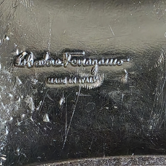 Authentic Salvatore Ferragamo Grey Textured Calf Hair Loafers - Size 10B - Picture 7 of 7